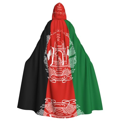 Umhang mit Kapuze für Erwachsene, Motiv: Flagge von Afghanistan, für Damen und Herren, Halloween-Kostüm, Maskerade, Cosplay, Kostüm, Weihnachten, Party, Robe von WapNo