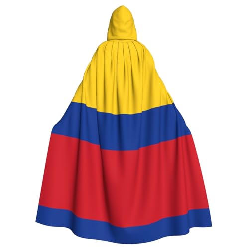 Umhang mit Kapuze für Erwachsene, Motiv: Flagge von Kolumbien, für Damen und Herren, Halloween-Kostüm, Maskerade, Cosplay, Kostüm, Weihnachten, Party, Robe von WapNo