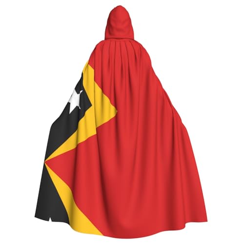 Umhang mit Kapuze für Erwachsene, Motiv: Flagge von Timor, für Damen und Herren, Halloween-Kostüm, Maskerade, Cosplay, Kostüm, Weihnachten, Party, Robe von WapNo