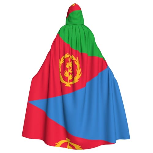 Umhang mit Kapuze für Erwachsene mit eritreischer Flagge, für Damen und Herren, Halloween-Kostüm, Maskerade, Cosplay, Kostüm, Weihnachten, Party, Robe von WapNo