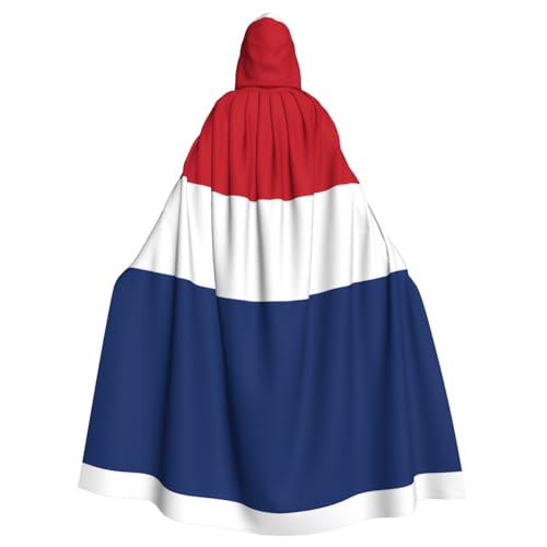 Umhang mit Kapuze für Erwachsene mit niederländischer Flagge, für Damen und Herren, Halloween-Kostüm, Maskerade, Cosplay, Kostüm, Weihnachten, Party, Robe von WapNo
