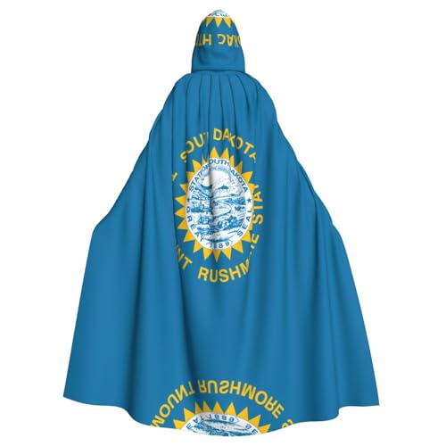 Umhang mit Kapuze und Süddakota-Flagge, für Damen und Herren, Halloween-Kostüm, Maskerade, Cosplay, Kostüm, Weihnachten, Party, Robe von WapNo