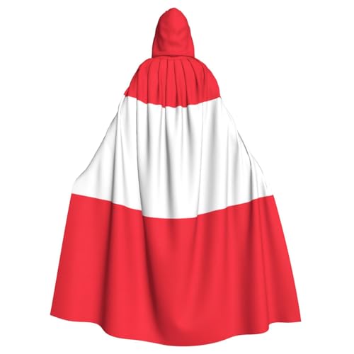 Umhang mit Kapuze und österreichischer Flagge, für Damen und Herren, Halloween-Kostüm, Maskerade, Cosplay, Kostüm, Weihnachten, Party, Robe von WapNo