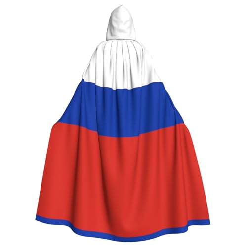 Umhang mit Kapuze und russischer Flagge, für Damen und Herren, Halloween-Kostüm, Maskerade, Cosplay, Kostüm, Weihnachten, Party, Robe von WapNo