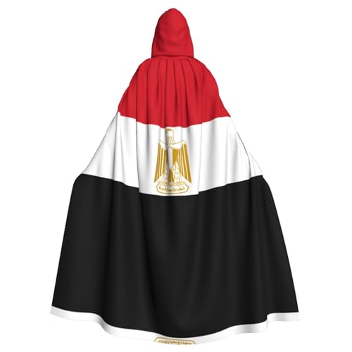 Umhang mit ägyptischer Flagge, mit Kapuze, für Damen und Herren, Halloween-Kostüm, Maskerade, Cosplay, Kostüm, Weihnachten, Party, Robe von WapNo