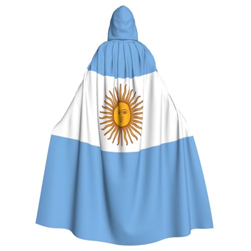 Umhang mit argentinischer Flagge, mit Kapuze, für Damen und Herren, Halloween-Kostüm, Maskerade, Cosplay, Kostüm, Weihnachten, Party, Robe von WapNo