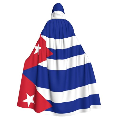 Umhang mit kubanischer Flagge, mit Kapuze, für Damen und Herren, Halloween-Kostüm, Maskerade, Cosplay, Kostüm, Weihnachten, Party, Robe von WapNo