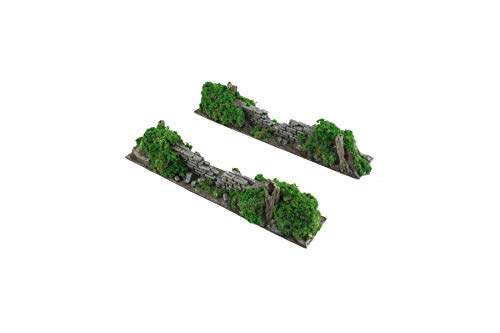 War World Gaming Battle Bocage Beschädigte Mauer-Hecke x 2-28mm WW2 Tabletop Gelände Modellbau von War World Gaming