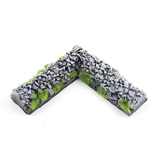 War World Gaming | Fels-Mauer Eckteil | Bemalt & Beflockt x 2 | 20-28 mm Tabletop Gelände Modellbau Landschaftsbau Modellbahn War World Gaming | Fels-Mauer Eckteil | Bemalt & Beflockt x 2 | 20-28 mm Tabletop Gelände Modellbau Landschaftsbau Modellbahn von War World Gaming