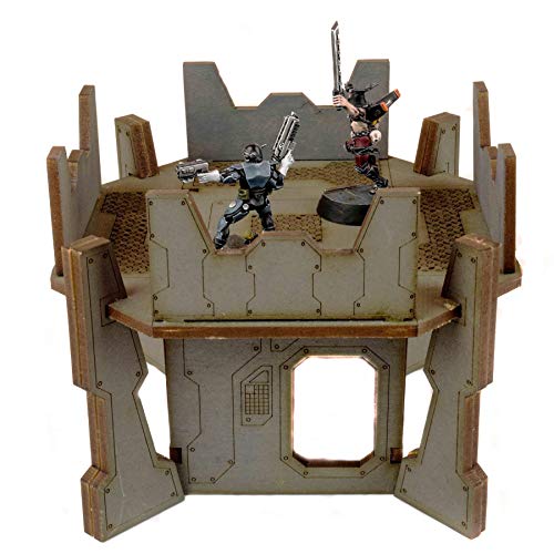 War World Gaming Industry of War Feuerstellung Turm Unbemalt - 28mm Sci-Fi Industriell Tabletop Wargame Gelände Modellbau Diorama Schlachtfeld Wargaming RPG von War World Gaming