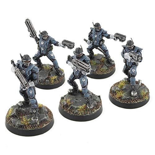 War World Gaming Law Enforcement Officers Miniaturen Voll Set - 28mm Heroisch Masßtab Sci-Fi Futuristisch Apocalyptisch Figuren Modellbau Modell Malen Polizei Kriegspiel Tabletop RPG von War World Gaming