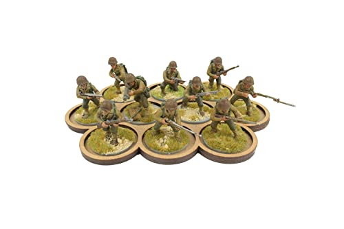 War World Gaming Skirmish Formation (10x 32mm Schlitz) Bewegungstablett für Miniatur-Basen - Tabletop Wargame Spiele Kriegspiel Miniaturen Figuren Gelände Modellbau Modell Landschaft von War World Gaming