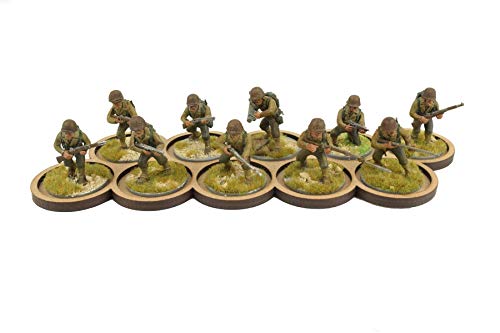 War World Gaming Skirmish Gerade (10x 32mm Schlitz) Bewegungstablett für Miniatur-Basen - Tabletop Wargame Spiele Kriegspiel Miniaturen Figuren Gelände Modellbau Modell Landschaft von War World Gaming