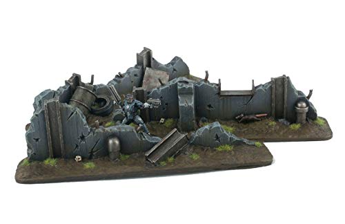 War World Gaming War Torn City Defensive Barrikaden x 3 - 28mm Heroisch Sci-Fi Wargame Terrain Tabletop Gelände Geländebau Zombie Post-Apokalyptisch Walking Dead von War World Gaming