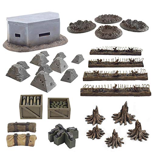 War World Gaming World at War Grabenkrieg-System Schlachtfeld Scatter Terrain - 28mm WW1 Tabletop Spiele Gelände Modellbau Diorama Schlachtfeld Miliar Kriegführung von War World Gaming