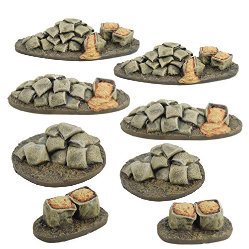 War World Gaming World at War Sandsäcke Scatter Terrain - 28mm WW2 Tabletop Spiele Gelände Modellbau Diorama Schlachtfeld Miliar Kriegführung Spielfeld von War World Gaming