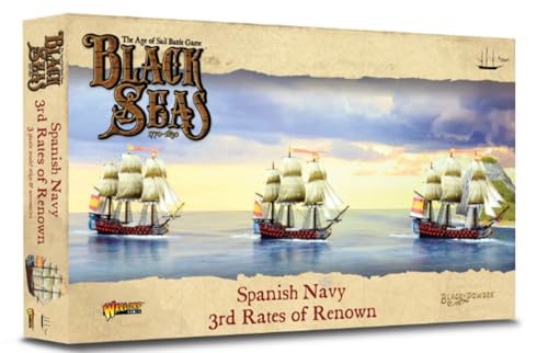 Warlord Black Seas The Age of Sail Spanish Navy 3rd Rates of Renown for Black Seas Table Top Ship Combat Battle War Game 792013002 von Warlord Games