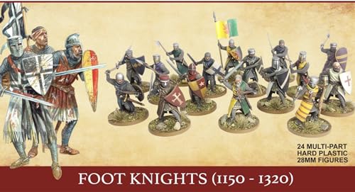 Wargames Atlantic, The Age of Chivalry, Foot Knights (1150-1320), Miniaturen im Maßstab 28 mm von Wargames Atlantic