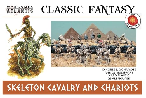 Wargames Atlantic: Klassische Fantasie - Skelettkavallerie und Streitwagen (ab 168 Jahren, Mittelalterlich, Klassisch, Fantasy, Tabletop Fantasy Wargame, Spiel) von Wargames Atlantic