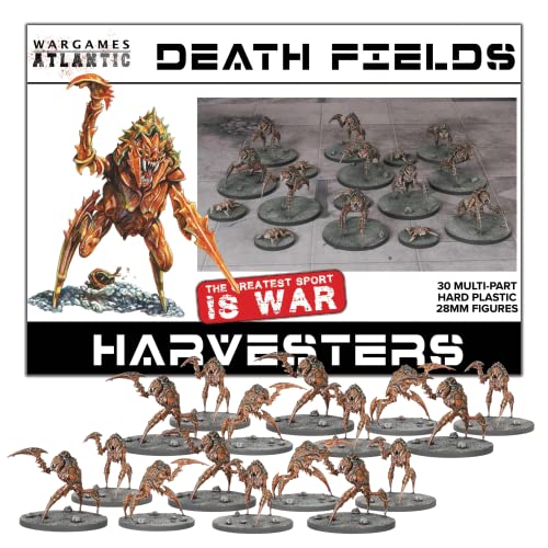 Wargames Atlantic- Death Fields - Harvesters - Alien Beast 28mm Miniature, 20 Large and 10 Small Beast with a Variety of Bio-Weapons, and Digital Bundle - Action Figures Plastic Model Kit von Wargames Delivered