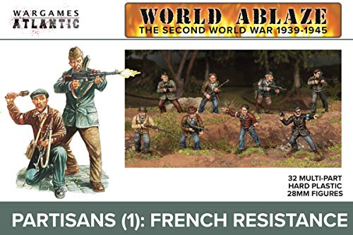 Wargames Atlantic World Ablaze - The Second World War 1939-1945: Partisans (1) French Resistance (32 Multi Part Hard Plastic 28mm Figures) von Wargames Delivered