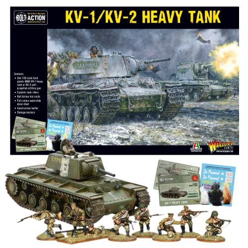 Wargames Delivered Bolt Action Tank War - KV-1/ KV-2 Schweres Panzer Set, 28 mm WWII Miniaturmodelle und Armeepanzermodelle für Tabletop Wargaming von Warlord Games von Wargames Delivered