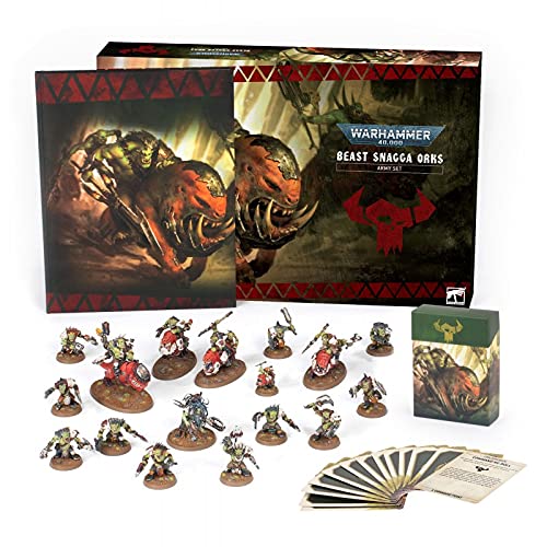 Warhammer Games Workshop 40000 Viechfänga-Orks Armeeset - TABLETOP_SPIEL - Kriegshämmer - Miniatur-Wargame - Tabletop-Spiel - Ab 168 Jahren - Deutsch von Warhammer