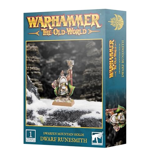 Warhammer Games Workshop The Old World - Zwergenberg hält Zwergrunesmith von Warhammer