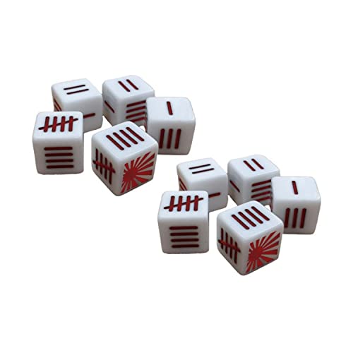 Blood Red Skies Japanese Military Aircraft Insignia Dice Pack of 10 1:200 WWII Mass Air Combat War Game von Warlord Games