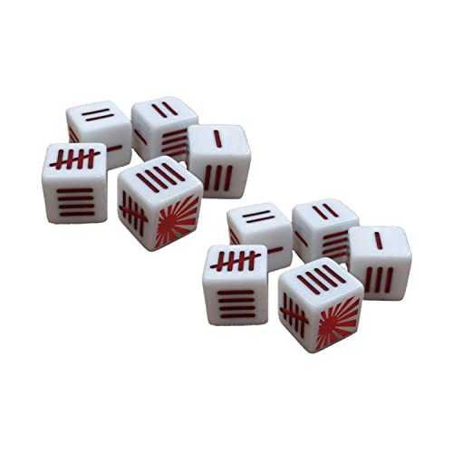 Blood Red Skies Japanese Military Aircraft Insignia Dice Pack of 10 1:200 WWII Mass Air Combat War Game von WarLord