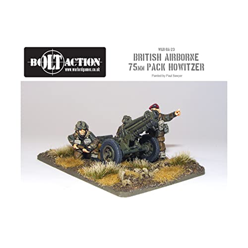 Warlord Games British Airborne 75mm Pack Howitzer - Tabletop-Spiel, Militärisches Brettspiel, Miniatur-Wargame, Erwachsener, 168+ Jahre, 100 Jahre von Warlord Games