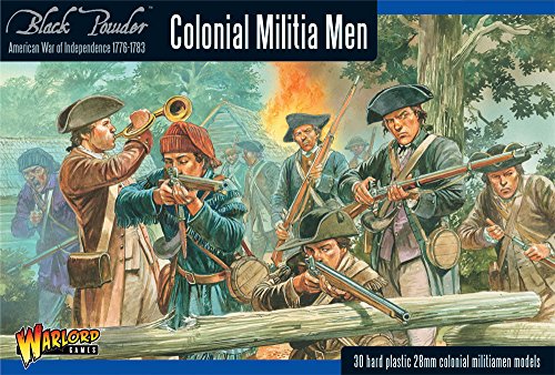 Black Powder Revolutionary War Colonial Militia Men 1:56 Military Wargaming Plastic Model Kit von WarLord