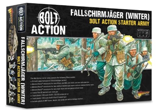 Fallschirmjager Winter Starter Army - 28 mm Skala Miniaturen für Bolzenaktion, sehr detaillierte Miniaturen aus dem 2. Weltkrieg für Tischplatte von Warlord Games