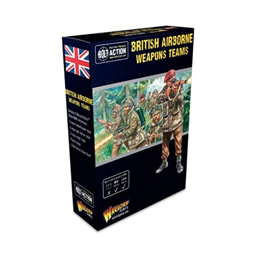 Warlord Games British Airborne Weapons Teams – 28 mm Miniaturen aus Kunstharz für Bolt Action, sehr detaillierte Miniaturen aus dem 2. Weltkrieg für Tisch-Wargaming von Warlord Games