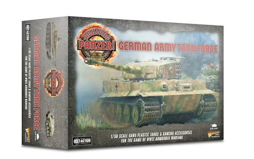 Warlord Games Bundeswehr Panzerkraft - 1:56/28 mm Plastikmodell Panzer für Achtung Panzer Hochdetaillierte Miniaturen des Zweiten Weltkriegs für Tisch-Warbiespiele, 482010005 von Warlord Games