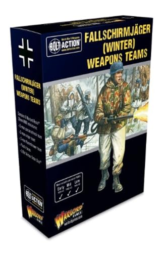 Warlord Games Deutsche Fallschirmjäger Winterwaffenteams - 28 mm Skala Miniaturen für Bolzenaktion Hochdetaillierte Miniaturen aus dem 2. Weltkrieg von Warlord Games