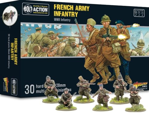 Warlord Games Französische Armee-Infanterie – 28 mm Skala Kunststoff-Miniaturen für Bolzenaktion, sehr detaillierte Miniaturen des Zweiten Weltkriegs für Tisch-Kriegsspiele von Warlord Games