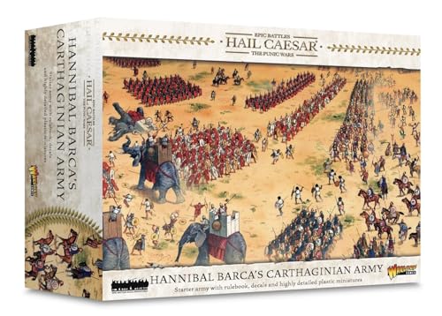 Warlord Games Hannibal Barcas karthagische Armee – Epische Skala Kunststoff-Miniaturen für Hagel Caesar Hochdetaillierte alte Ära für Tisch-Kriegsspiele von Warlord Games