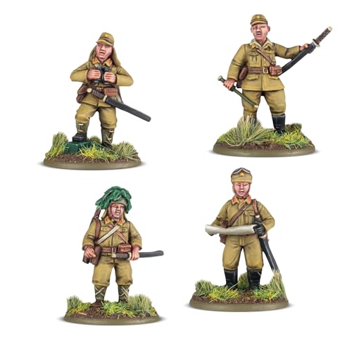 Warlord Games Japanische Armee-Zugkommandanten – 28 mm große Harzminiaturen für Bolzenaktion, sehr detaillierte Miniaturen aus dem 2. Weltkrieg von Warlord Games