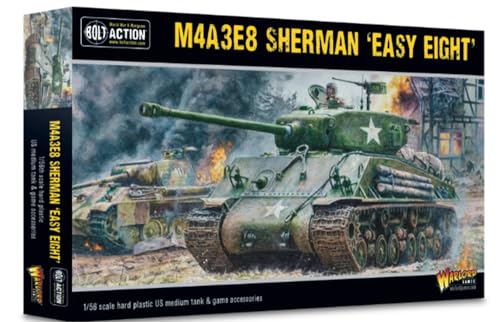 Warlord Games M4A3E8 Sherman Easy Eight – 1:56/28 mm Kunststoff-Modelltank für Bolt Action, sehr detaillierte Miniaturen aus dem 2. Weltkrieg für Tisch-Wargaming von Warlord Games