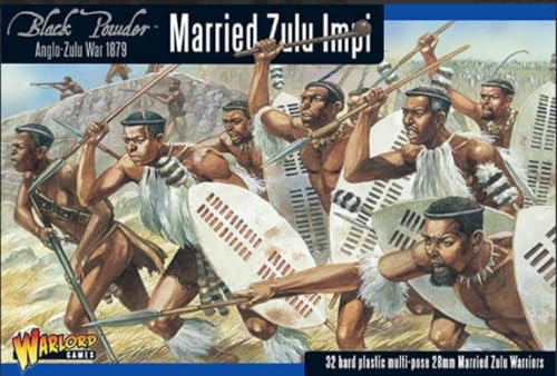 Warlord Games Married Zulu Impi: Miniaturen aus Kunststoff für Schwarzpulver im Maßstab 28 mm – sehr detaillierte Anglo Zulu War Era für Tisch-Kriegsspiele von Warlord Games