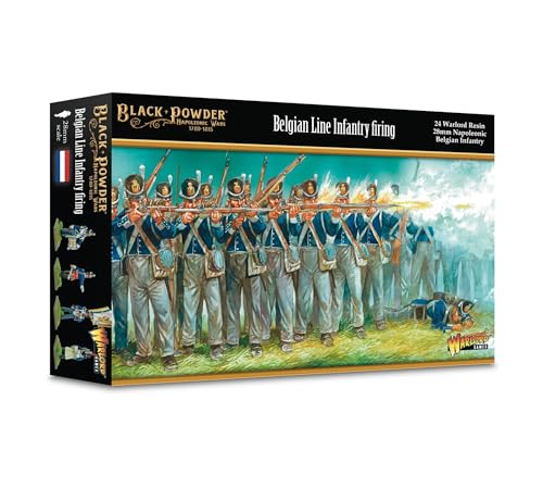 Warlord Games Napoleonische belgische Linien-Infanterie, 28 mm, Kunstharz-Miniaturen für schwarzes Pulver – sehr detaillierte napoleonische Ära für Tisch-Wargaming von Warlord Games