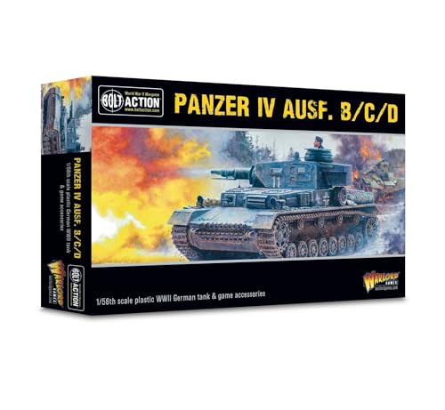 Warlord Games Panzer IV Ausf. B/C/D – 1:56/28 mm Plastik-Modellpanzer für Bolzenaktion, sehr detaillierte Miniaturen aus dem 2. Weltkrieg für Tisch-Kriegsspiele von Warlord Games