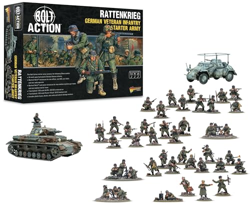 Warlord Games - Rattenkrieg: Deutsche Veteranen-Infanterie-Starterarmee, 28 mm große Miniaturen für Bolzenaktion, sehr detaillierte Miniaturen aus dem 2. Weltkrieg Warlord Games - Rattenkrieg: Deutsche Veteranen-Infanterie-Starterarmee, 28 mm große Miniaturen für Bolzenaktion, sehr detaillierte Miniaturen aus dem 2. Weltkrieg von Warlord Games