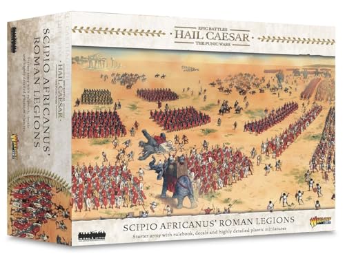 Warlord Games Scipio Africanus' Roman Legions Starter Army – Epische Skala Kunststoff-Miniaturen für Hagel Caesar Hochdetaillierte alte Ära für Tisch-Kriegsspiele von Warlord Games