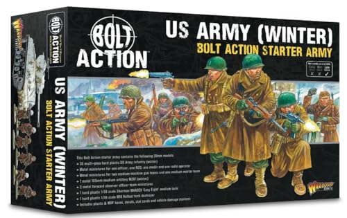 Warlord Games US Army (Winter) Starterarmee – 28 mm Skala Miniaturen für Bolzenaktion, sehr detaillierte Miniaturen aus dem 2. Weltkrieg für Tisch-Kriegsspiele von Warlord Games