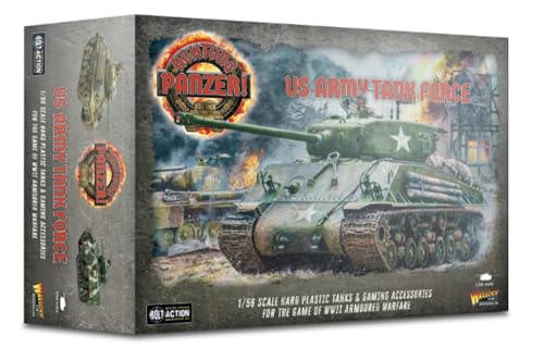 Warlord Games US Army Tank Force – 1:56/28 mm Kunststoffmodell Panzer für Achtung Panzer Hochdetaillierte Miniaturen aus dem 2. Weltkrieg für Tisch-Warbiespiele, 482010003 Warlord Games US Army Tank Force – 1:56/28 mm Kunststoffmodell Panzer für Achtung Panzer Hochdetaillierte Miniaturen aus dem 2. Weltkrieg für Tisch-Warbiespiele, 482010003 von Warlord Games