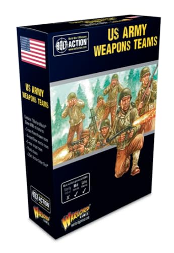 Warlord Games US Army Weapons Teams – 28 mm große Miniaturen für Bolt Action, sehr detaillierte Miniaturen aus dem 2. Weltkrieg für Tisch-Wargaming von Warlord Games