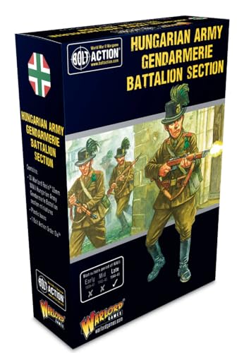 Warlord Games Ungarische Armee Gendarmerie Bataillon Abschnitt 28 mm Skala Miniaturen für Bolzenaktion Hochdetaillierte Miniaturen aus dem 2. Weltkrieg von Warlord Games