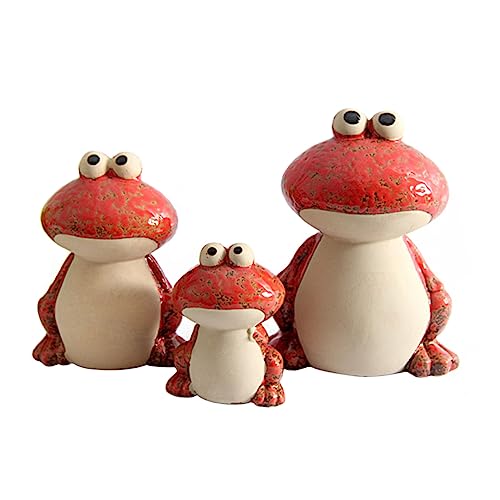 Warmhm 1 Frosch dekorative Ornamente draußen Statuen groß Riese Drachen Gnom Keramik-Dekoration Keramik-Froschfiguren Keramik-Tierfiguren Desktop-Frösche Frösche aus Keramik rot von Warmhm